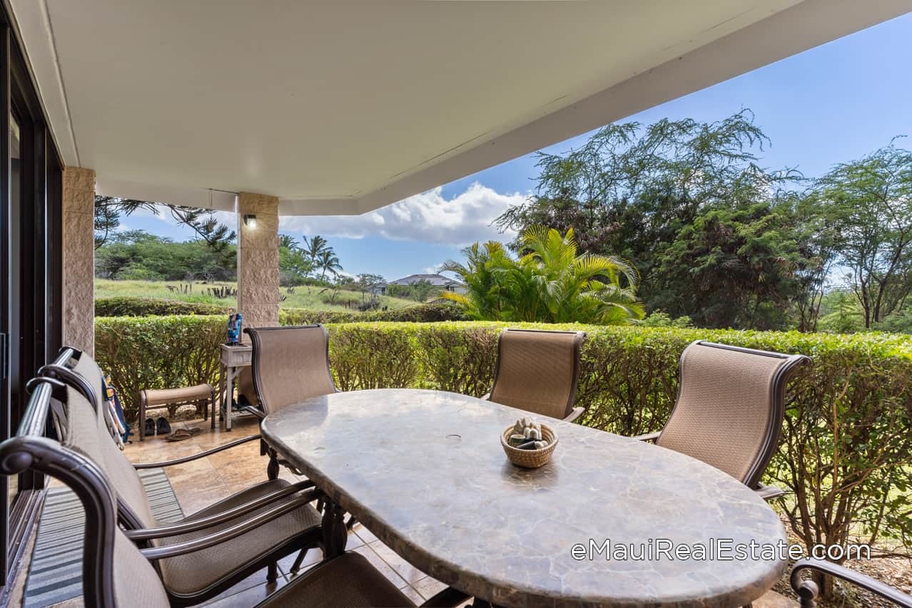 Spacious covered lanai spaces